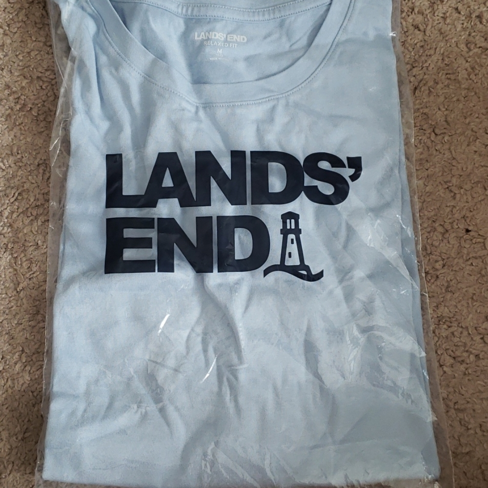 Lands End light blue tee